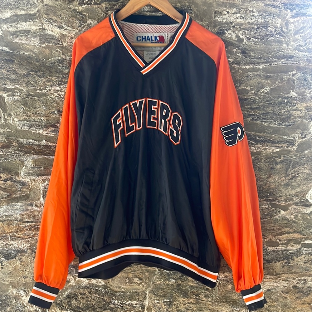 VINTAGE Chalk Line by Russell Athletic Philadelphia Flyers Pullover Windbreaker